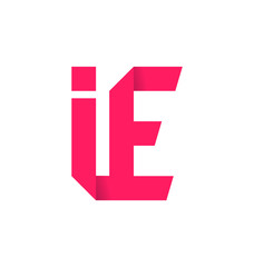 IE Two letter composition for initial, logo or signature.