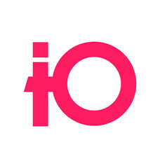 IO Two letter composition for initial, logo or signature.