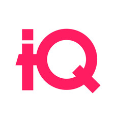 IQ Two letter composition for initial, logo or signature.