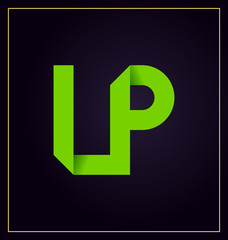 LP Two letter composition for initial, logo or signature.