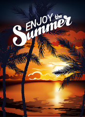 Hello Summer Beach Party Flyer.