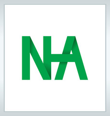 NA Two letter composition for initial, logo or signature.
