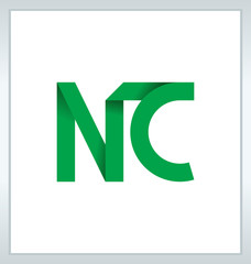 NC Two letter composition for initial, logo or signature.