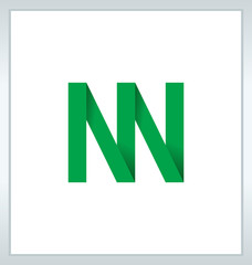 NN Two letter composition for initial, logo or signature.