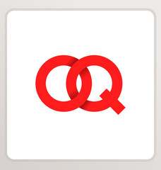 OQ Two letter composition for initial, logo or signature.