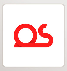 OS Two letter composition for initial, logo or signature.