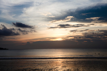 sunset on the sea