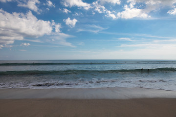 Fototapeta na wymiar Beach, sea and waves