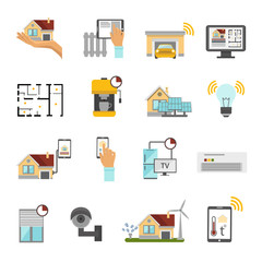 Smart House Flat Icon Set