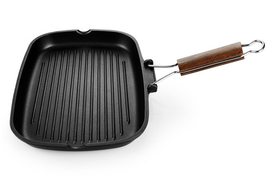 Grill pan isolated on white background