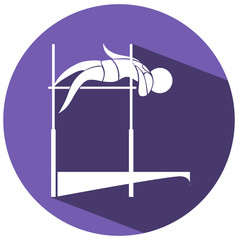 Sport icon design for high jump