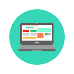 Notebook computer illustration