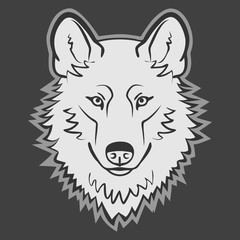 Wolf Logo Mascot Emblem vector. Wolf head