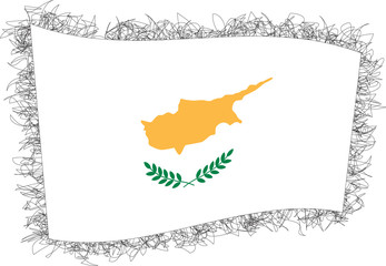 Flag of Cyprus. Vector illustration of a stylized flag.