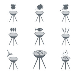 Set of barbecue icons