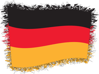 Flag of Germany. Vector illustration of a stylized flag.