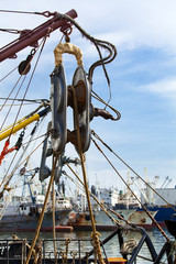 the winch onboard the fishing vessel