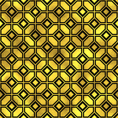Seamless pattern. Golden vector fashion background