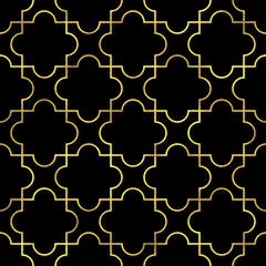 Abstract golden scaled seamless vector pattern