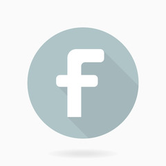 Obraz premium Fine Vector Flat Icon With Letter F