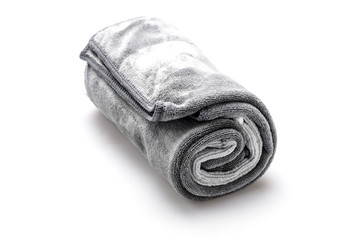 gray rag for cleaning isolated on white background
