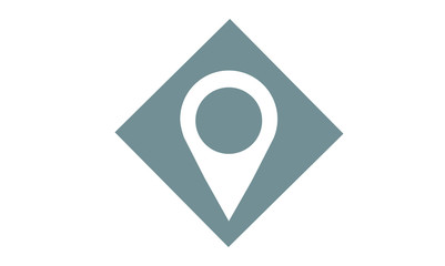 Map icon pointer. GPS location symbol.