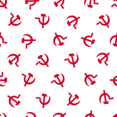 hammer and sickle seamless vector pattern. Ussr