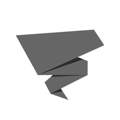 Grey Realistic Paper Arrow