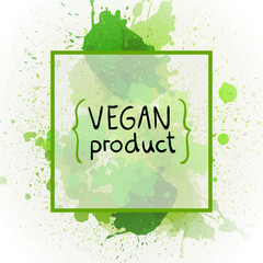 Vegan Banner on a vintage background