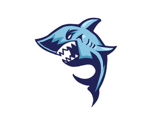 Leadership Animal Logo - Furious Shark Leader Character