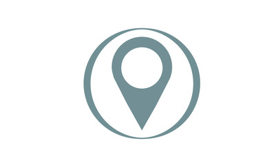 Map icon pointer. GPS location symbol. Flat design.
