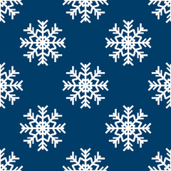 Fototapeta na wymiar Icono plano patrón con estrella de nieve fondo azul oscuro