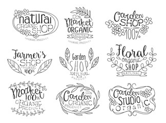 Organic Market Hand Drawn Banner Set