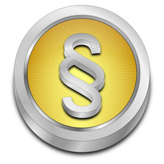 Law paragraph button - 3D illustration