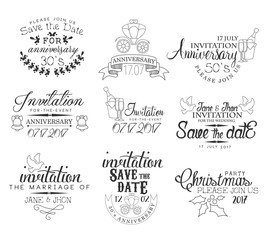Special Occasion Hand Drawn Invitation Set