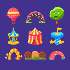 Amusement Park Elements Made Of Sweets