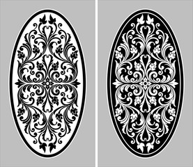 Vector vintage border frame engraving with retro ornament Vector