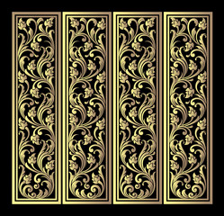 Vector vintage border frame engraving with retro ornament Vector