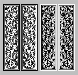 Vector vintage border frame engraving with retro ornament Vector