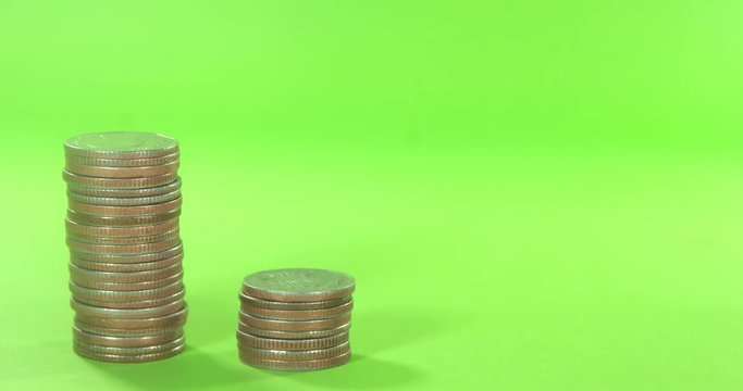 Stack Of Quarters Rising