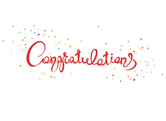 Congratulations/Handwritten calligraphy, banner, title