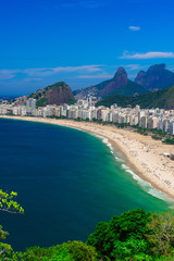 Copacabana beach in Rio de Janeiro, Brazil. Copacabana beach is the most famous beach of Rio de Janeiro, Brazil