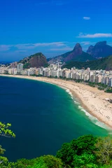 Papier Peint photo Copacabana, Rio de Janeiro, Brésil Plage de Copacabana à Rio de Janeiro, Brésil. La plage de Copacabana est la plage la plus célèbre de Rio de Janeiro, Brésil