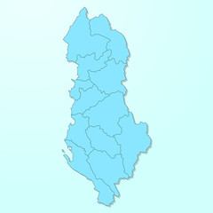 Albania blue map on degraded background vector