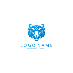 Bear logo. Bear head illustration 