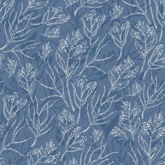 Seamless wildflowers pattern