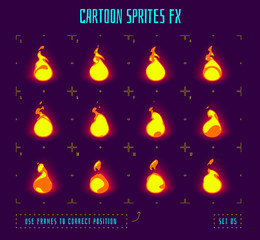 Animation frames or fire sprites - 113519038