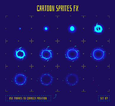 Animation frames or energy explosion sprites