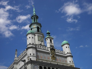 Poznan town hall in sunny day