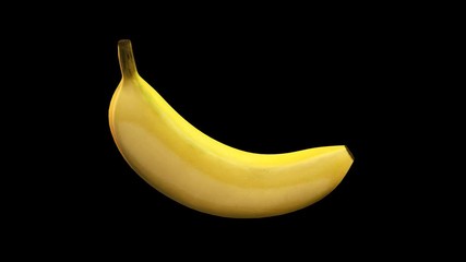 バナナと切り身　CG　10秒ループ素材(アルファチャンネル付き)